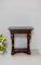 Small Antique Mahogany Veneer and Marble Console Table 5