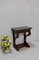 Small Antique Mahogany Veneer and Marble Console Table 1