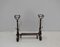 Antique Wrought Iron Andirons, Set of 2 5