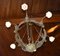Lámpara de araña antigua de latón, Imagen 6