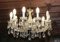 Vintage Crystal, Glass, and Brass Chandelier, 1940s, Image 2