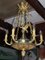 Lámpara de araña estilo imperio antigua de bronce, Imagen 1