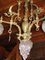 Lámpara de araña vintage de bronce decorada con dragones, Imagen 4
