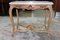 Antique Walnut and White Marble Console Table 1