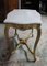 Antique Walnut and White Marble Console Table 5