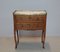 Antique Rosewood, White Marble, and Brass Side Table 1