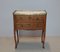 Antique Rosewood, White Marble, and Brass Side Table, Image 1