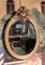 Miroir Ovale Antique avec Cadre en Bois Doré 1