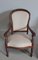 Antique Louis Philippe Mahogany Armchairs, Set of 2 1