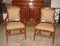 Antique Cherry Wood Armchairs, Set of 2, Image 2