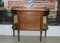 Table d'Appoint Style Louis XVI Vintage en Noyer, Marbre et Laiton 1