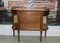 Vintage Louis XVI Beistelltisch aus Nussholz, Marmor & Messing 1