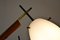 Lampada in ottone, legno e vetro di Stilnovo, Italia, anni '50, Immagine 6