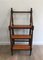 Antique French Wood and Leather Library Step Ladder, 1900s 6