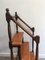 Antique French Wood and Leather Library Step Ladder, 1900s 12