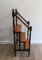 Antique French Wood and Leather Library Step Ladder, 1900s, Image 13