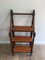 Antique French Wood and Leather Library Step Ladder, 1900s 8
