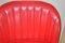 Silla giratoria de cuero sintético rojo, años 50, Imagen 5