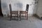 Antique Hungarian Embossed Leather Dining Chairs, Set of 2 1