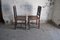Antique Hungarian Embossed Leather Dining Chairs, Set of 2, Image 1
