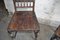 Antique Hungarian Embossed Leather Dining Chairs, Set of 2, Image 4