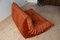 Vintage French Velvet 2-Seater Sofa by Michel Ducaroy for Ligne Roset 7