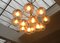 Mid-Century Brass & Smoked Glass Chandelier 15