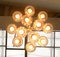 Mid-Century Brass & Smoked Glass Chandelier 5