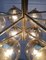 Lámpara de araña Mid-Century de latón y cristal ahumado, Imagen 10