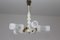 White Lacquered Wood and Glass Chandelier from Orion, 1960s, Image 1
