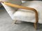 Vintage Art Déco Sessel mit Gestell aus Bugholz & weißem Schafsfellbezug 7