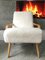 Vintage Art Deco White Sheepskin and Bentwood Armchair 6