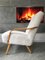 Vintage Art Deco White Sheepskin and Bentwood Armchair 3