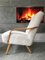 Vintage Art Deco White Sheepskin and Bentwood Armchair, Image 3