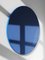 Runder Blau getönter Orbis Spiegel mit blauem Rahmen von Alguacil & Perkoff Ltd 1