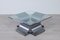 Steel and Glass Coffee Table by Francois Monnet for Kappa, 1970s 1