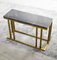 Brass and Marble Elio Slim Side Table by Casa Botelho 1