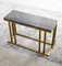 Brass and Marble Elio Slim Side Table by Casa Botelho, Image 1