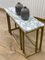 Brass and Marble Elio Slim Side Table by Casa Botelho 4