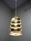 Danish White Brass and Steel Ceiling Lamp, 1960s, Image 11