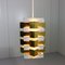 Danish White Brass and Steel Ceiling Lamp, 1960s, Image 3