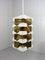 Danish White Brass and Steel Ceiling Lamp, 1960s, Image 8