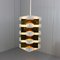 Danish White Brass and Steel Ceiling Lamp, 1960s, Image 4