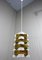 Danish White Brass and Steel Ceiling Lamp, 1960s, Image 12