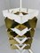 Danish White Brass and Steel Ceiling Lamp, 1960s, Image 18