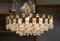 Large Gilt Bronze and Crystal Glass Chandelier from Palwa, 1970s 4