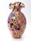 Red Millefiori Murano Glass Vase from Fratelli Toso, Italy 1960s 1