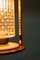 Lampada Mid-Century in ottone, teak, acciaio blu e vetro, Italia, Immagine 5