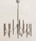 Italian Chromed Brass Chandelier by Gaetano Sciolari for Sciolari, 1970s, Image 1