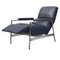 Blue Leather Lounge Chair from Verzelloni, 1990s 1